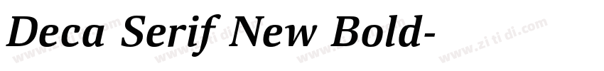 Deca Serif New Bold字体转换